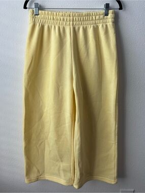 baby yellow wide leg sweatpants